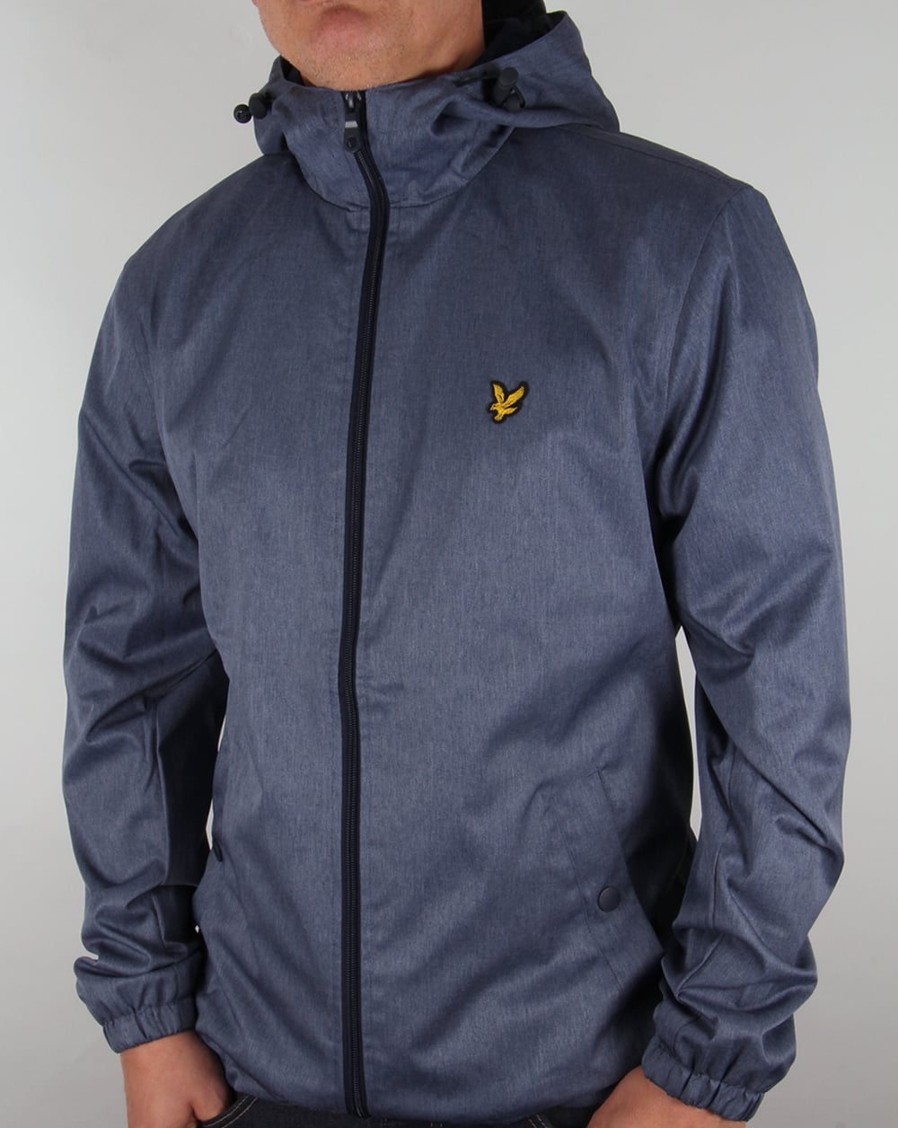 Lyle And Scott – Durchgehende Kapuzenjacke mit Reißverschluss, Blau meliert
