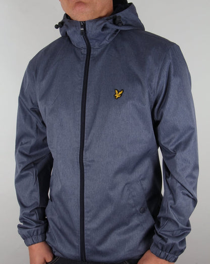 Lyle And Scott – Durchgehende Kapuzenjacke mit Reißverschluss, Blau meliert