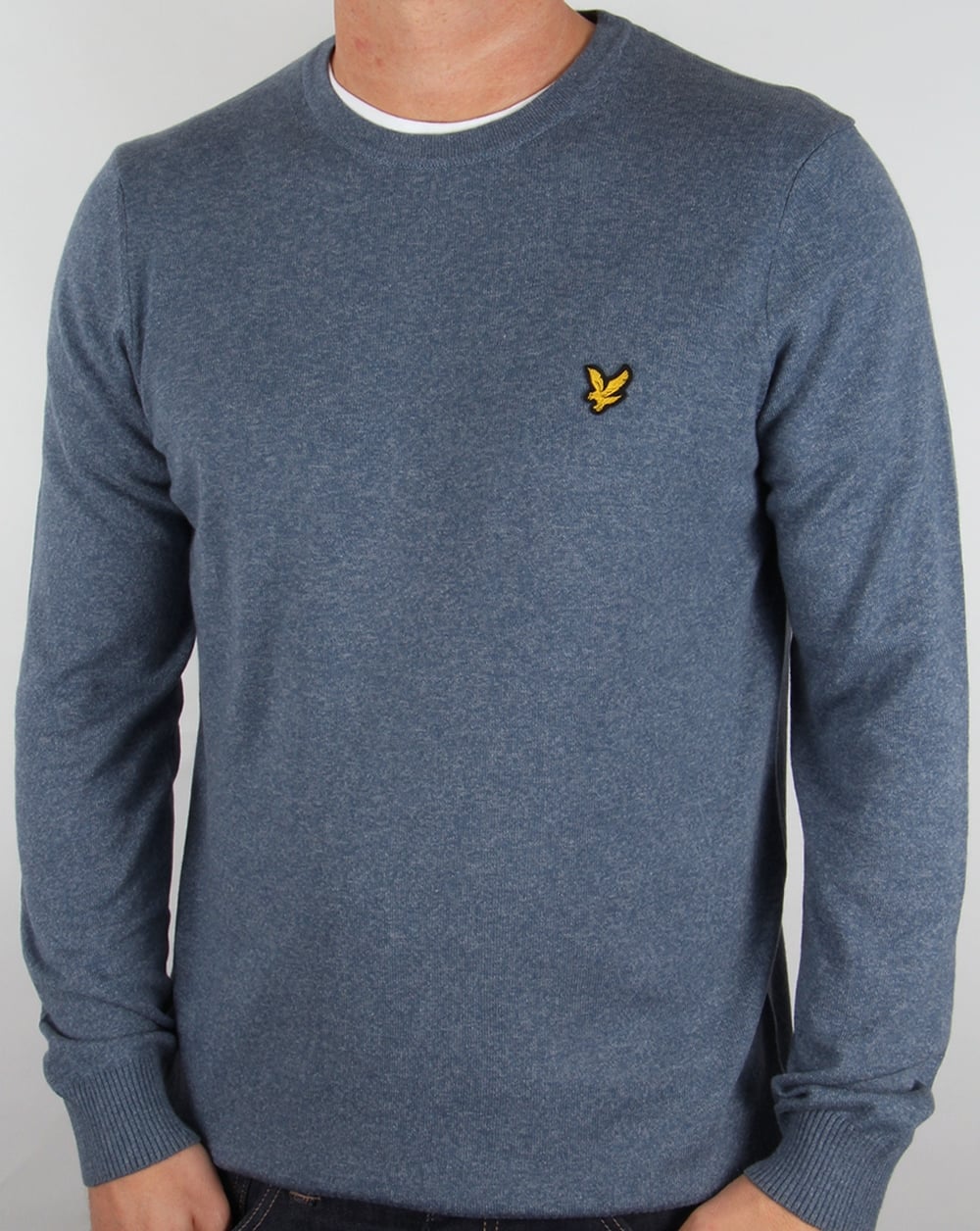 Lyle And Scott – Merinopullover in Niagarablau meliert