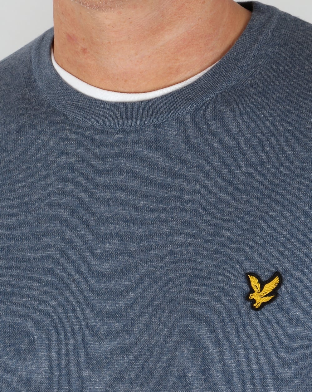 Lyle And Scott – Merinopullover in Niagarablau meliert