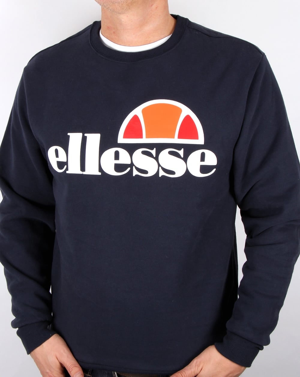 Ellesse – Sweatshirt mit Logo in Marineblau