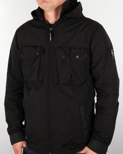 Marshall Artist Multi Pocket Overshirt Jacke Schwarz