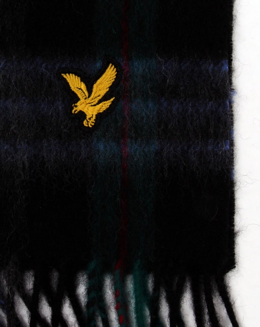 Lyle And Scott Gewebter Schal aus Lammwolle Smaragdgrün