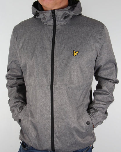 Lyle And Scott – Durchgehende Kapuzenjacke mit Reißverschluss in Graumeliert