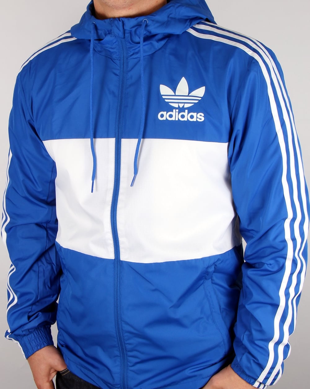 Adidas Originals California Windbreaker Blau/Weiß