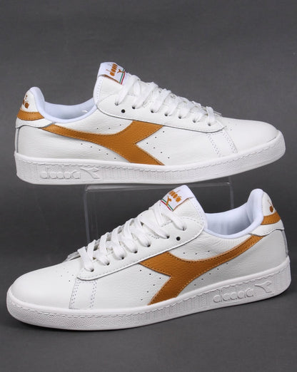 Diadora Game Low Waxed Sneakers Weiß/Bernsteingold 