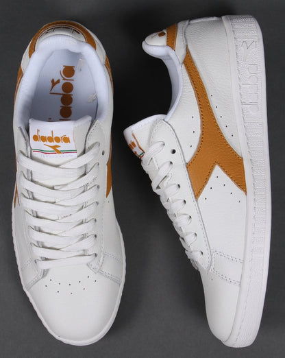Diadora Game Low Waxed Sneakers Weiß/Bernsteingold 