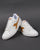 Diadora Game Low Waxed Trainers White/Amber Gold