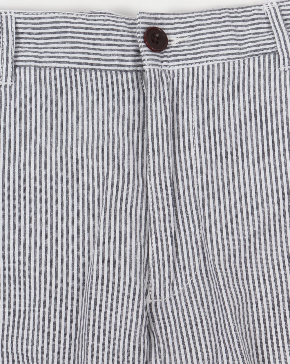 Farah Hawking Stripe Shorts Weiß/Marineblau