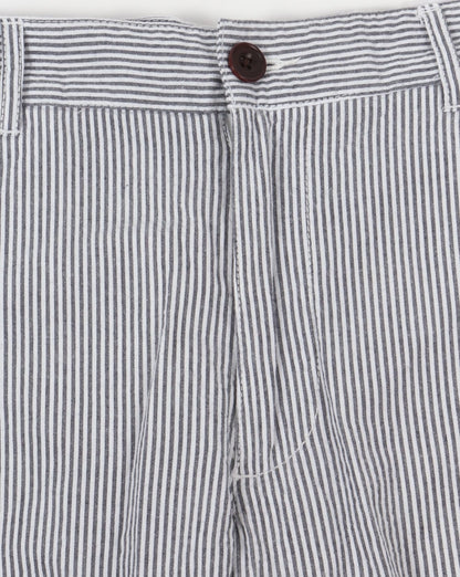 Farah Hawking Stripe Shorts Weiß/Marineblau
