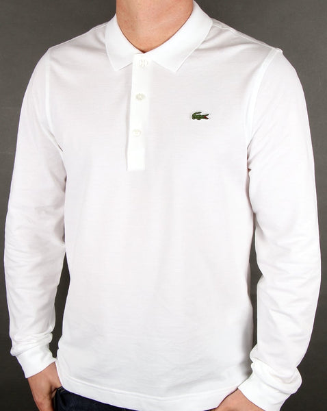 Lacoste Long Sleeve Polo White