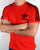 Adidas Originals Retro 3 Stripe T Shirt Core Red