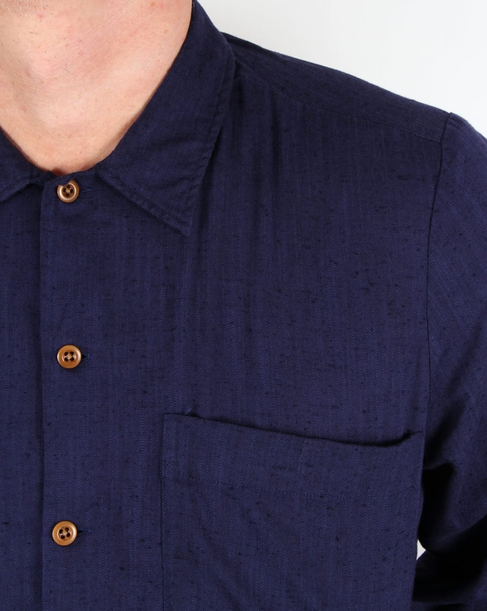 Gant Rugger Slub Hemdjacke Shadow Blue