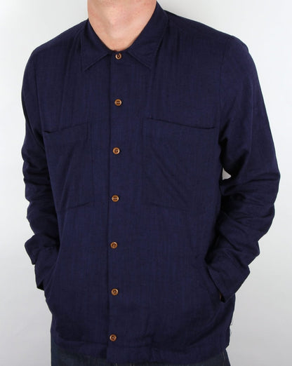 Gant Rugger Slub Hemdjacke Shadow Blue