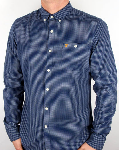 Farah Webber Hemd Dark Denim