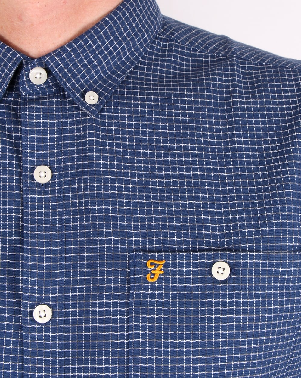 Farah Webber Hemd Dark Denim