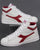 Diadora Game High Waxed Trainers White/Chili Peppers