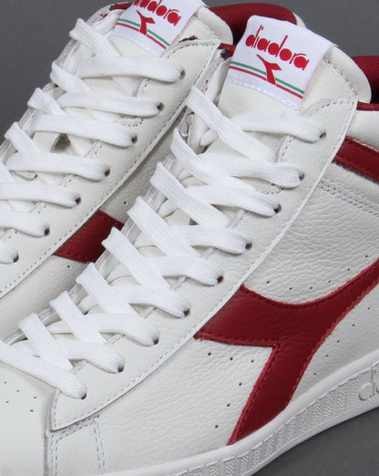 Diadora Game High Waxed Sneakers Weiß/Chili Peppers