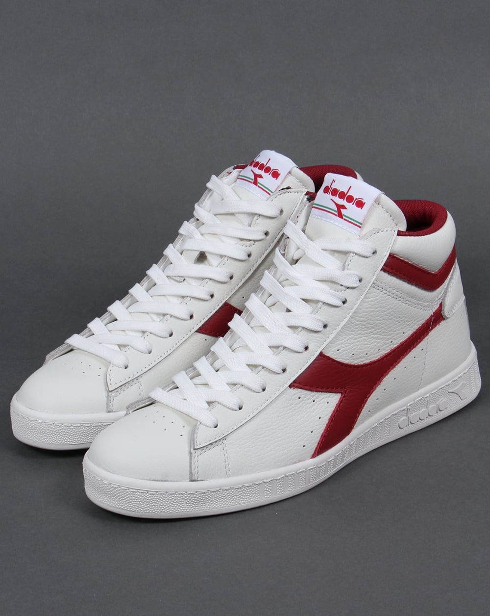 Diadora Game High Waxed Sneakers Weiß/Chili Peppers