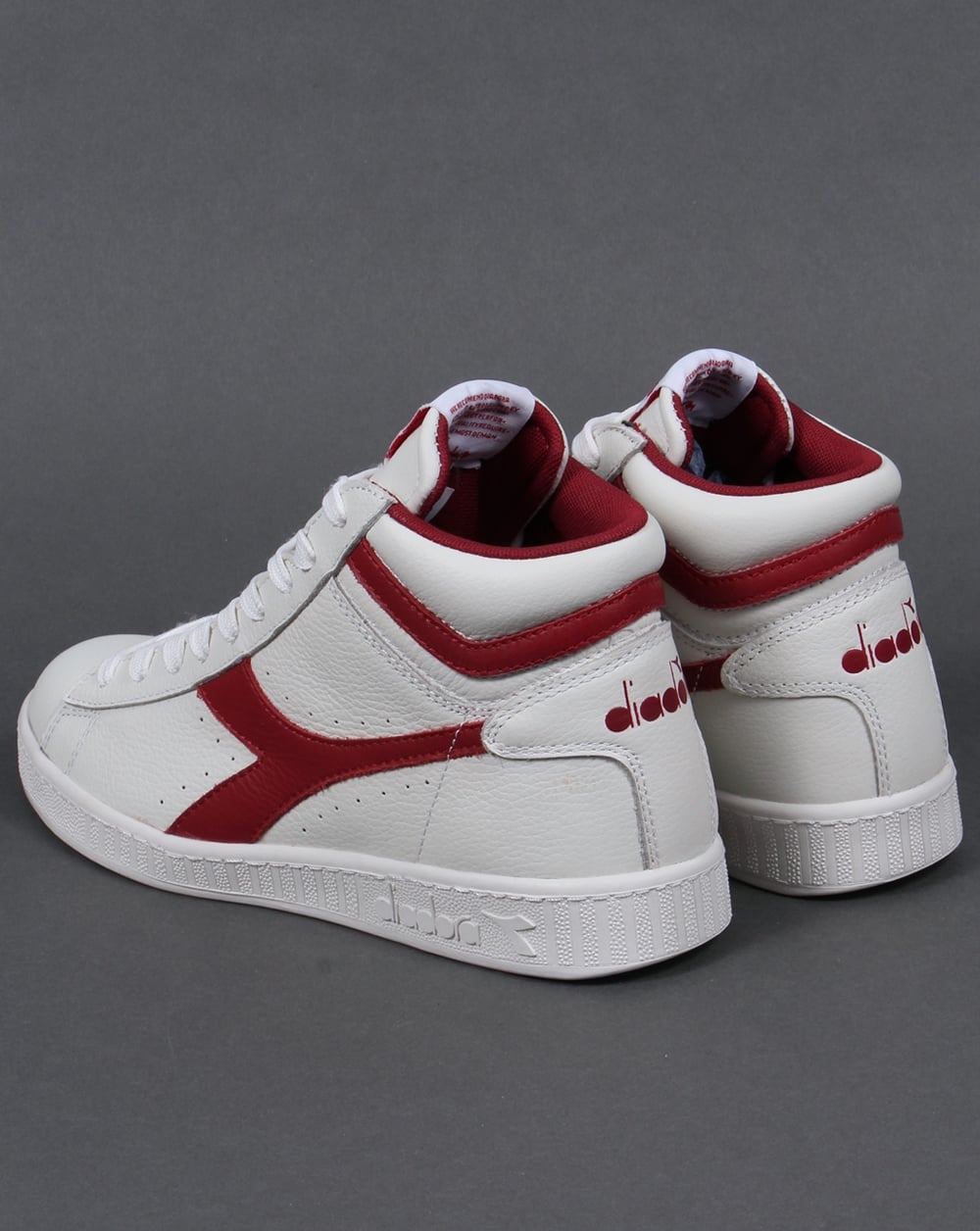 Diadora Game High Waxed Sneakers Weiß/Chili Peppers