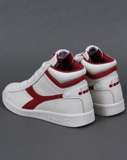Diadora Game High Waxed Sneakers Weiß/Chili Peppers