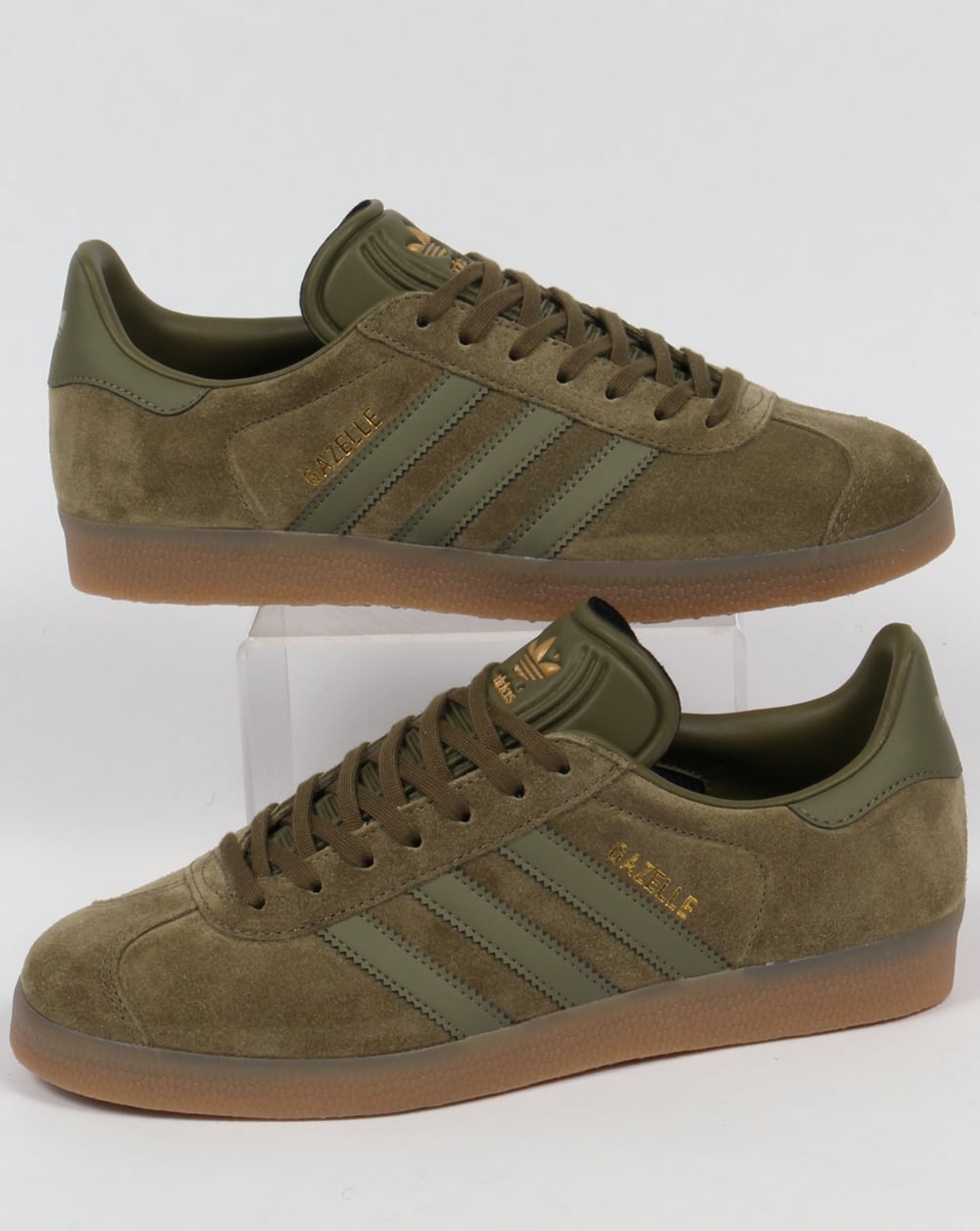 Adidas Gazelle Sneakers Olivgrün/Gummi