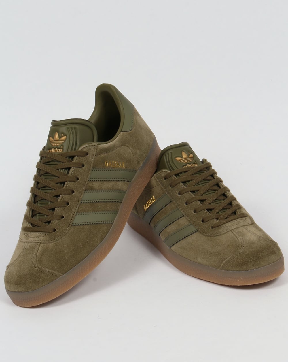 Adidas Gazelle Sneakers Olivgrün/Gummi