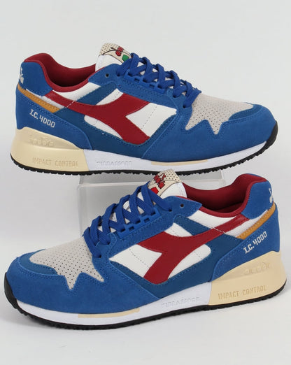 Diadora IC 4000 Premium Sneakers Nautischblau/Rot
