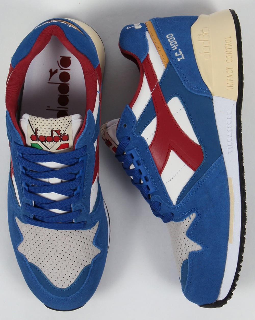 Diadora IC 4000 Premium Sneakers Nautischblau/Rot