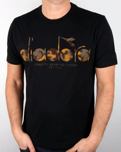 Diadora Logo T-Shirt Schwarz