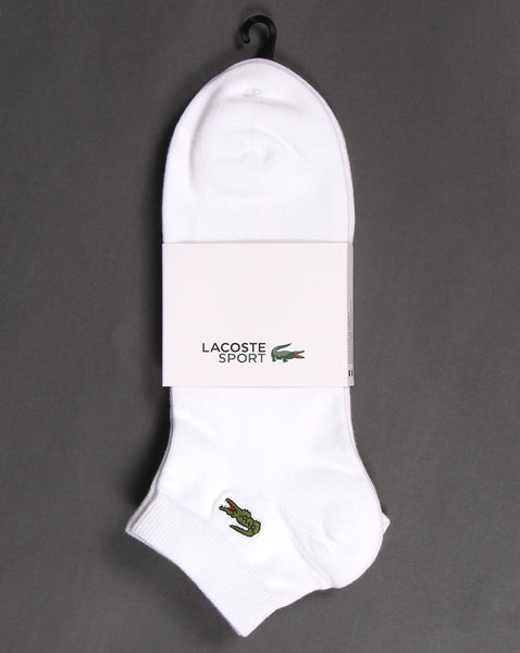 Lacoste Low Cut Socks 3 Pack White