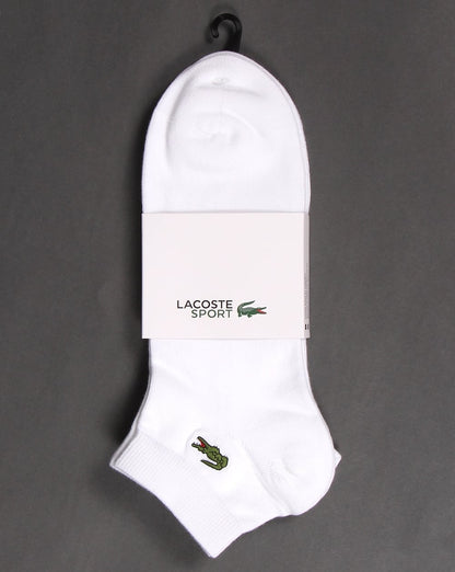 Lacoste – Niedrig geschnittene Socken, 3er-Pack, Weiß