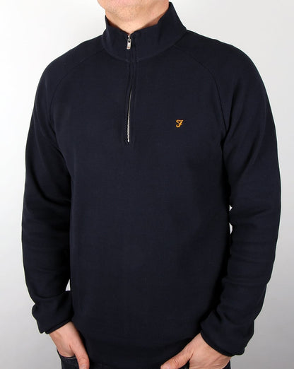 Farah Yves Jacke mit Viertelreißverschluss, True Navy
