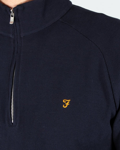 Farah Yves Jacke mit Viertelreißverschluss, True Navy