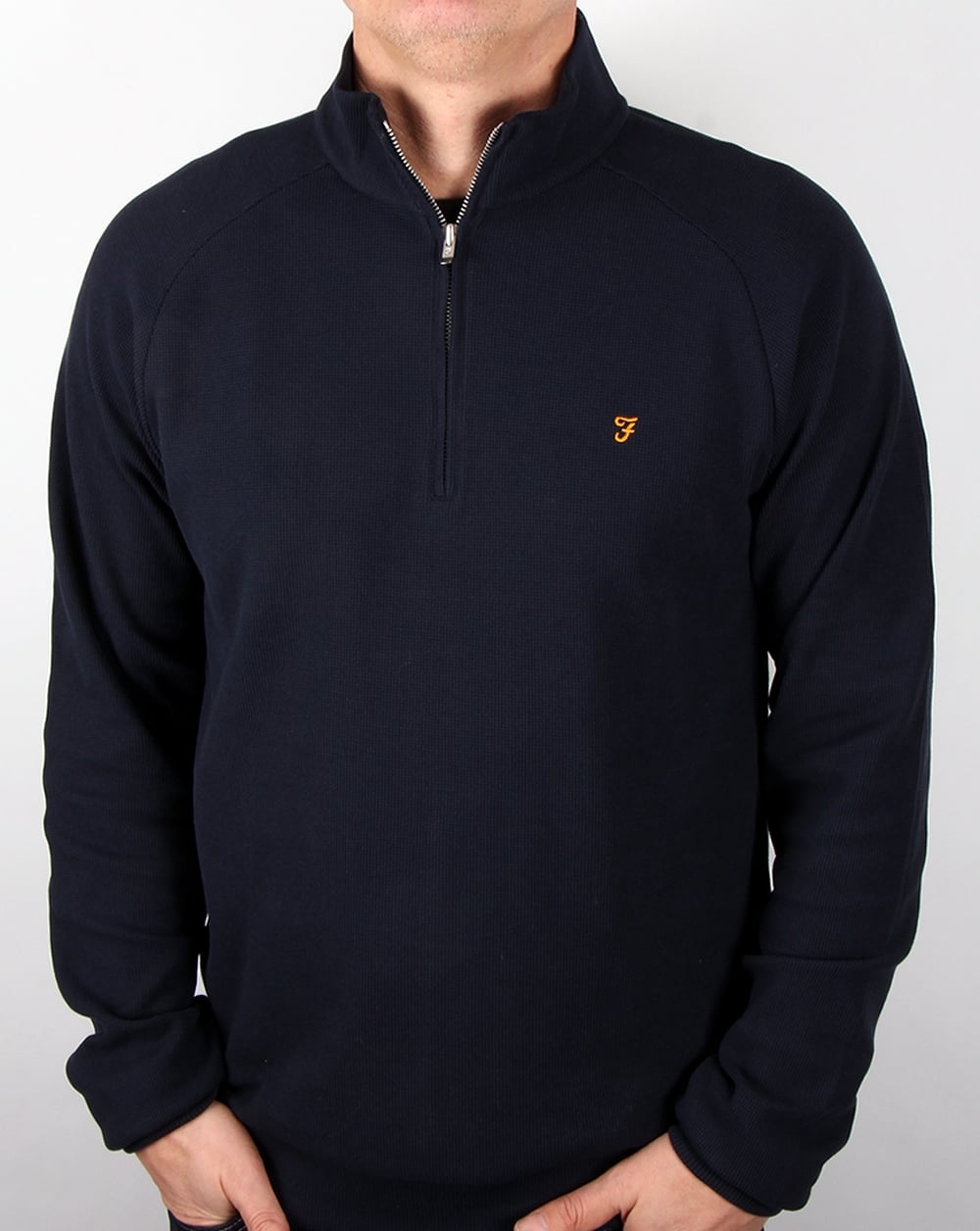 Farah Yves Jacke mit Viertelreißverschluss, True Navy