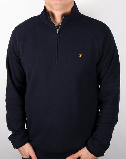 Farah Yves Jacke mit Viertelreißverschluss, True Navy