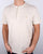 Farah Weddell Linen T Shirt Chalk Marl