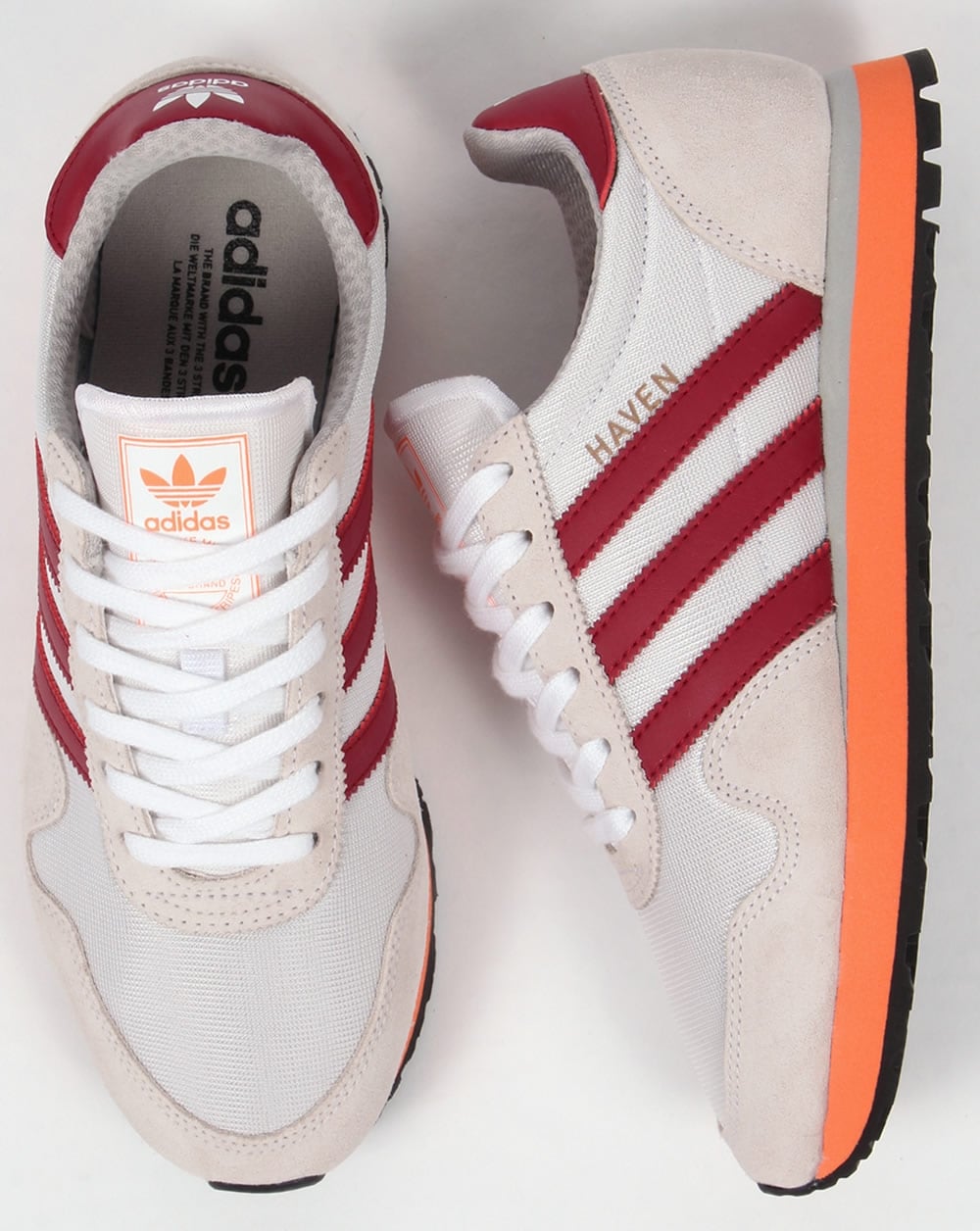 Adidas Haven Sneakers Weiß/Burgundrot