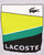 Lacoste Geometric Print T Shirt Silver Chine/white