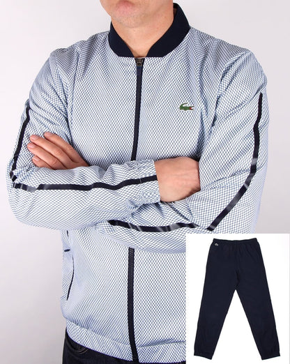 Lacoste Kompletter Trainingsanzug Weiß/Marineblau/Rot