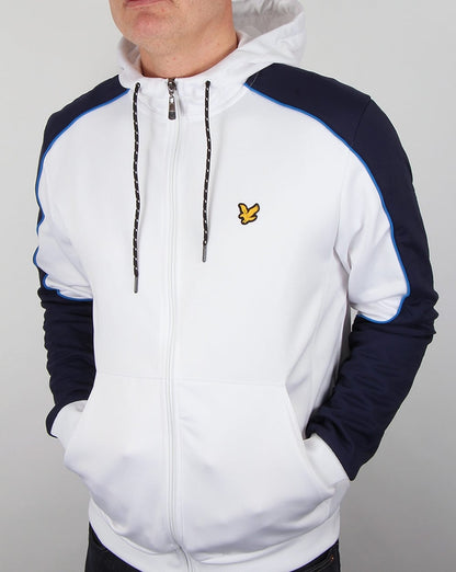 Lyle And Scott – Active Hurst – Trainingsjacke mit Kapuze in Weiß