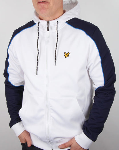 Lyle And Scott – Active Hurst – Trainingsjacke mit Kapuze in Weiß