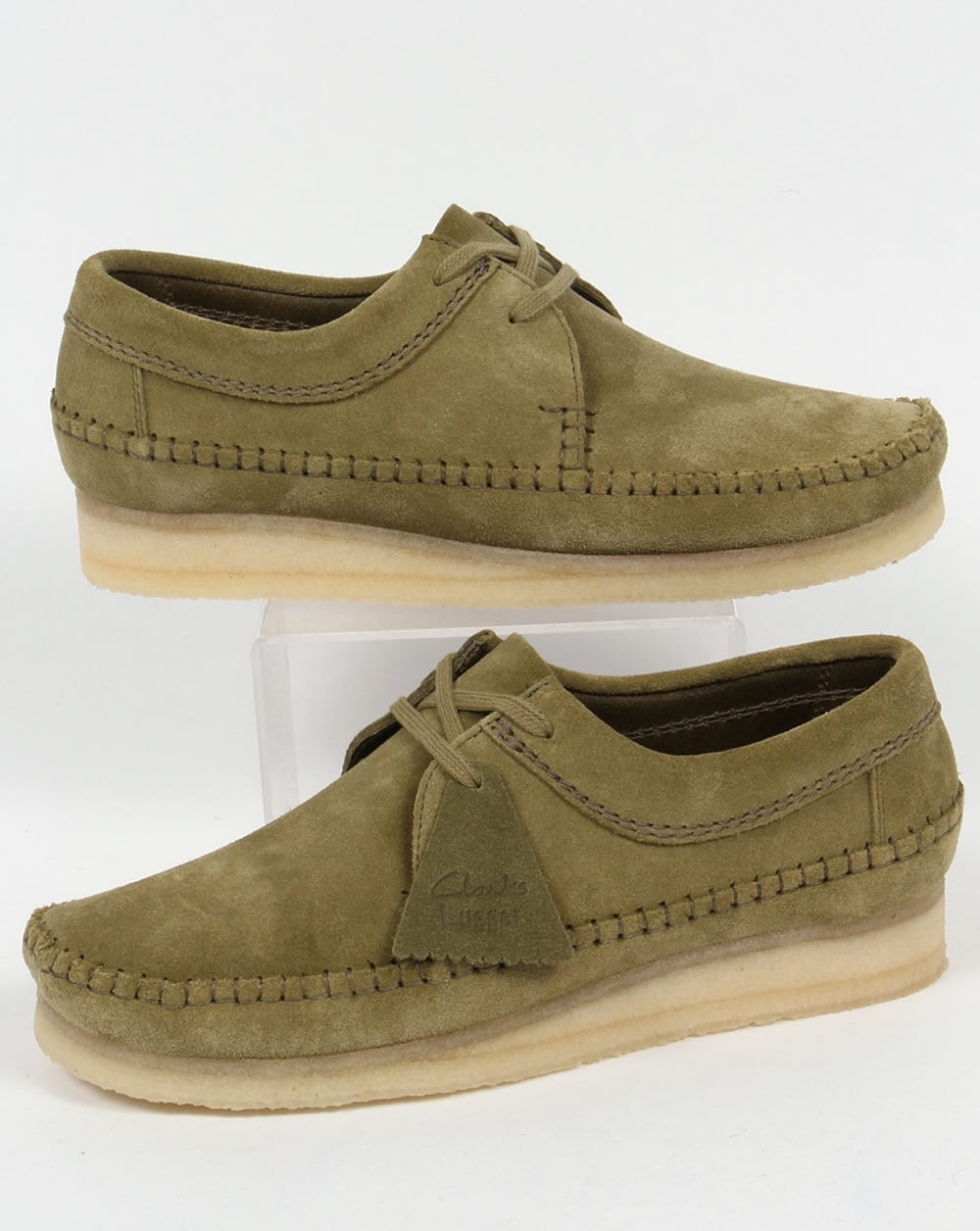 Clarks Originals Weaver Wildlederschuhe Waldgrün