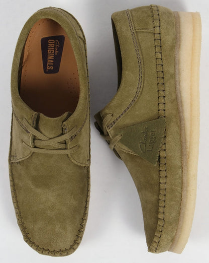 Clarks Originals Weaver Wildlederschuhe Waldgrün