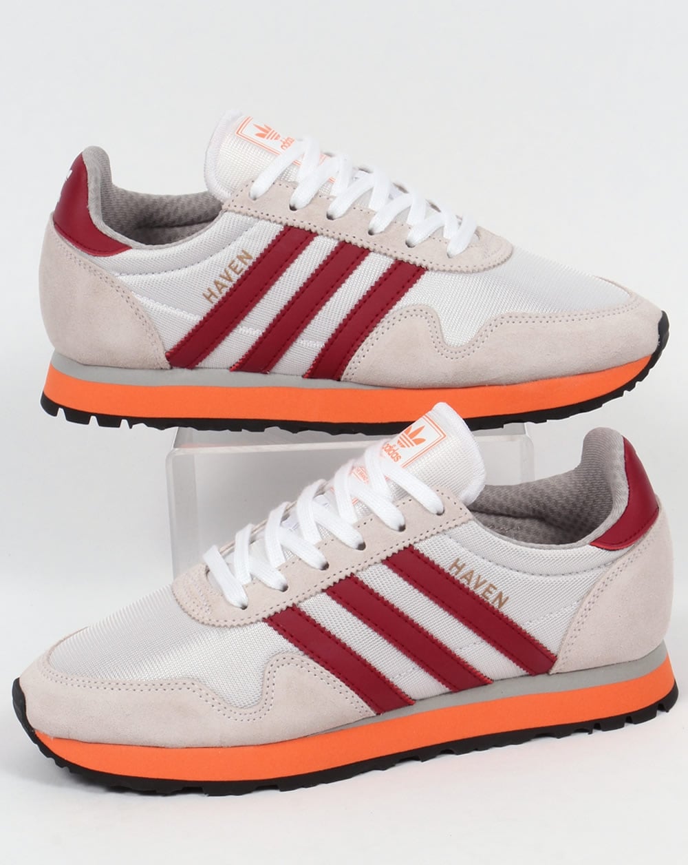 Adidas Haven Sneakers Weiß/Burgundrot