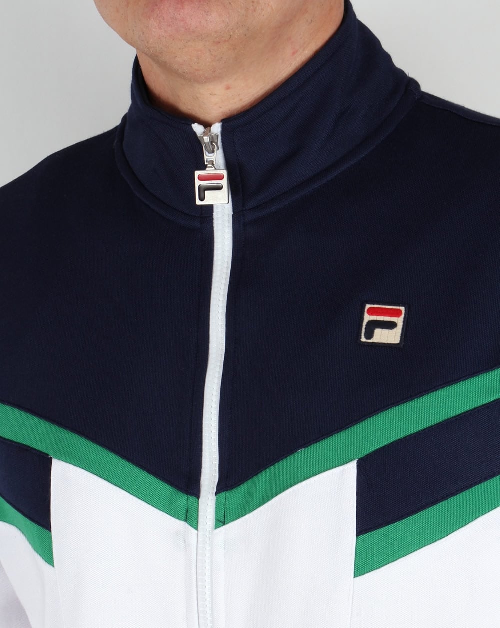 Fila Vintage Fognini Trainingsjacke Marineblau/Weiß