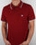 Pretty Green Tipped Polo Shirt Dark Red