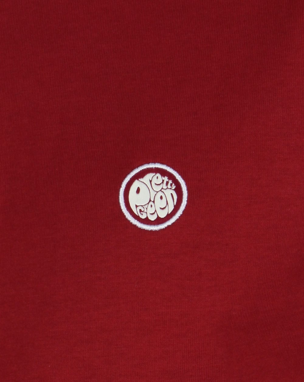 Pretty Green Rundhals-T-Shirt Dunkelrot
