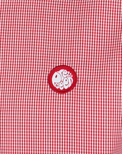 Pretty Green Glendale Kurzarmhemd mit Vichy-Karomuster, Rot