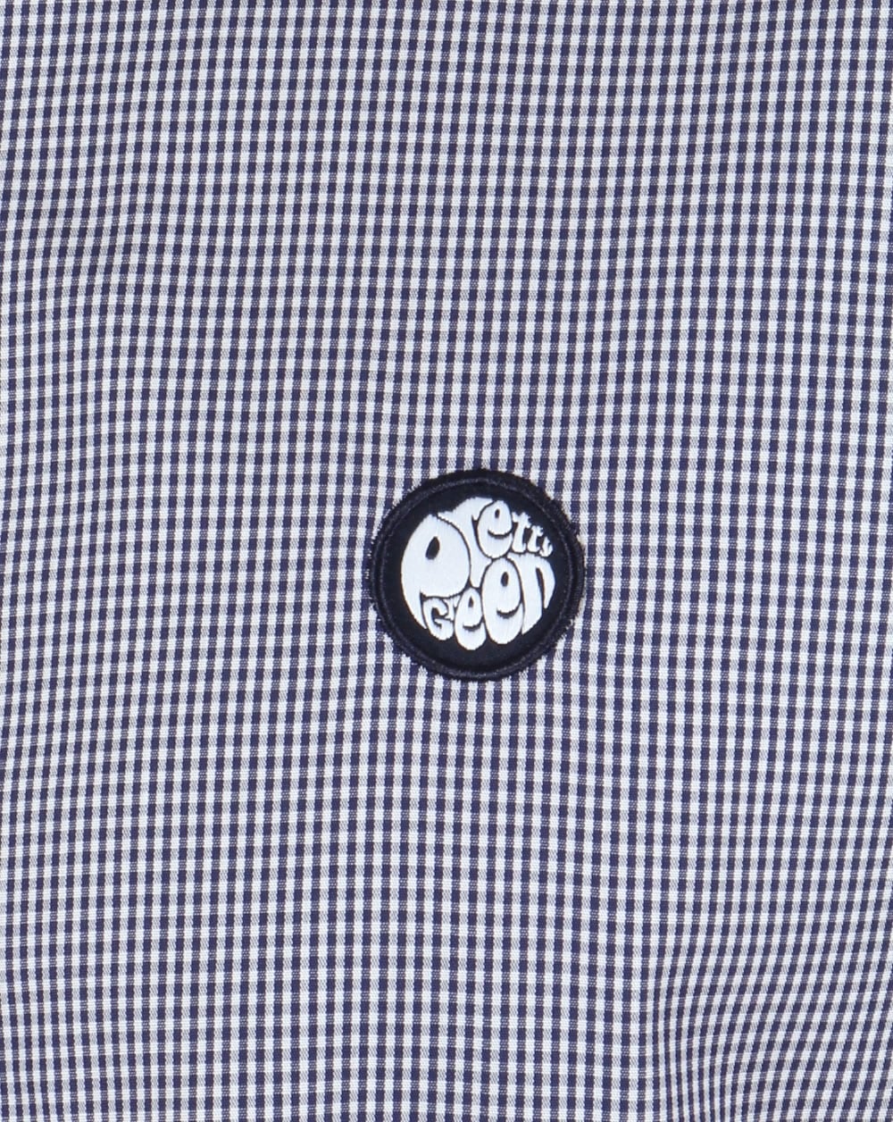 Pretty Green Glendale Kurzarmhemd mit Vichy-Karomuster, Marineblau